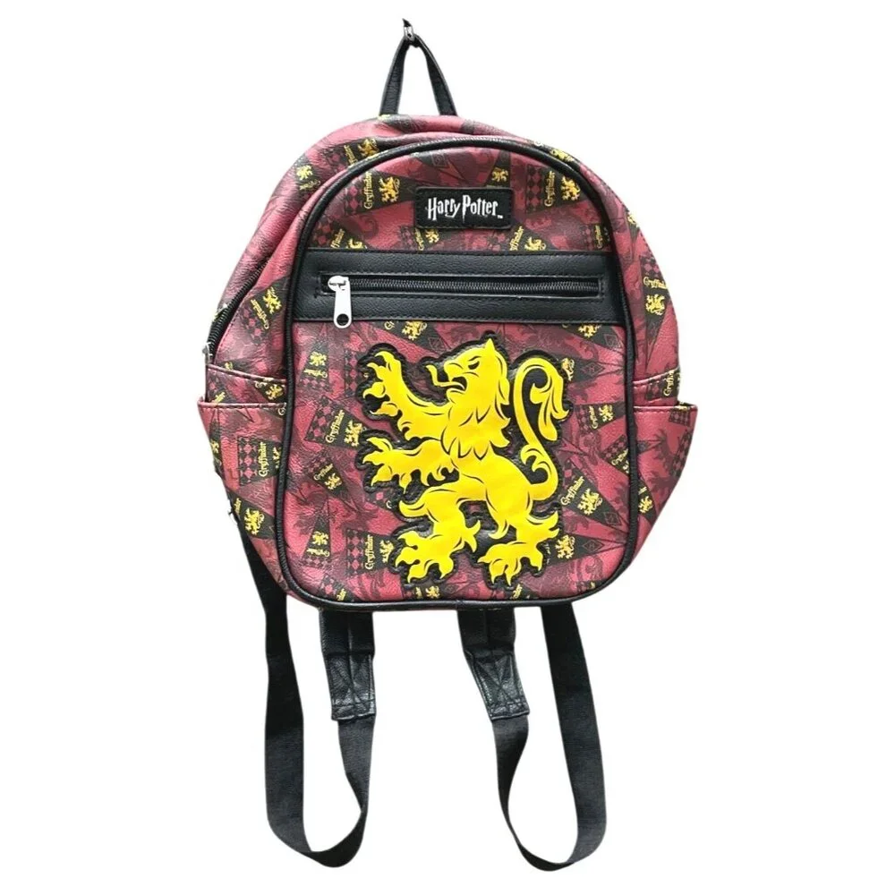 Harry Potter Gryffindor Red & Black‎ Mini Backpack With Lion Crest